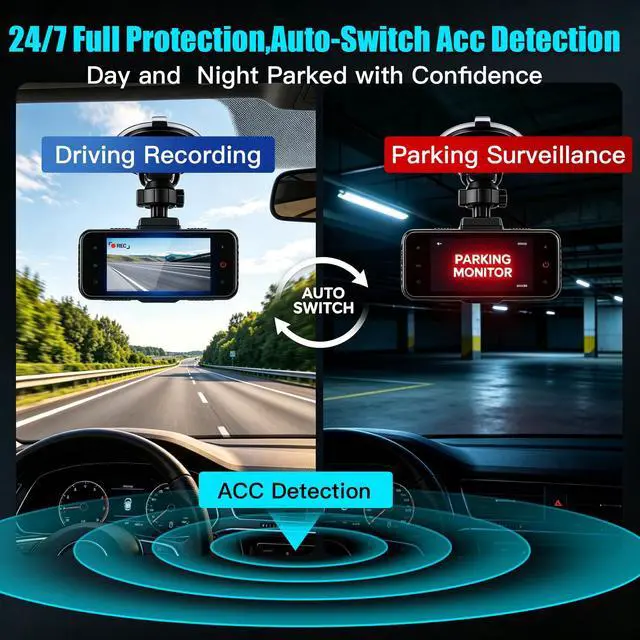 Alt view image 3 of 7 - USB-C Dash Cam Hardwire Kit with Acc Detection, LED Display, 4-Level Adjustable Low Volt Protection(11.6V/23.4V Auto-Cutoff), 12V-24V to 5V/3A Adapter, 3-Lead Cable for Recorder 24/7 Parking Mode