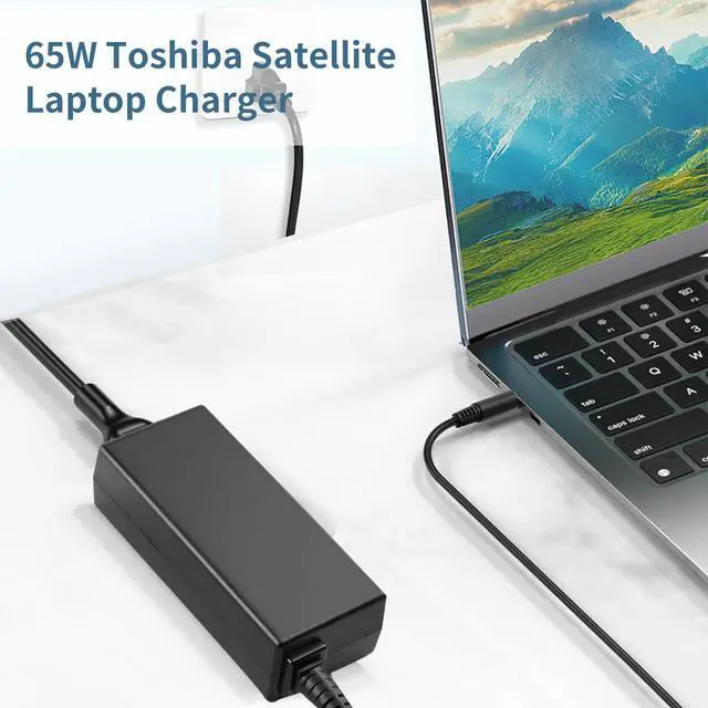 Alt view image 7 of 7 - 65W 19V 3.42A Laptop Charger for Toshiba Satellite C55 C55T C655 Power Cord | C55D C655D C675 C855 C855D L55 L655 L675 L745 L755 L775D L855 P755 P845T P855 P875 Portege Z30 Z930 Z830 Power Supply Cord