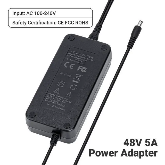 Alt view image 4 of 7 - 48V 5A Power Adapter Supply for Home Audio Bluetooth Stereo Receiver Amplifier Mini Hi-Fi Class D Integrated Amp