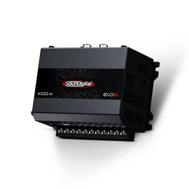 Alt view image 7 of 7 - 400X4 Car & Motorcycles Full Range Amplifier 4 Channels 400 Watts RMS 4 Ohm - Compact Size - Professional Super Sound Quality