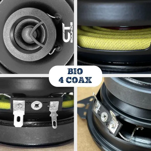Alt view image 6 of 6 - BIO-4-COX 4 Inch Coaxial Car Speakers, 160 Watts Max, Pair