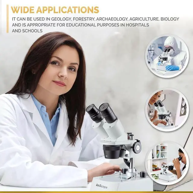 Alt view image 7 of 7 - SE306R-PZ-LED Forward-Mounted Binocular Stereo Microscope, WF10x | 2X & 4X Magnification DIN Standard RMS 20.32mm Thread 160mm Finite Tube Length Compatible Numerical Aperture 0.10