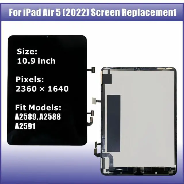 Alt view image 2 of 6 - for iPad Air 5 5th Gen (2022) Air 4 4th (2020) 10.9 LCD Screen Replacement LCD Display for A2588 A2589 A2591/ A2072 A2316 A2324 A2325 LCD Display Touch Screen Digitizer Full Assembly with Tools