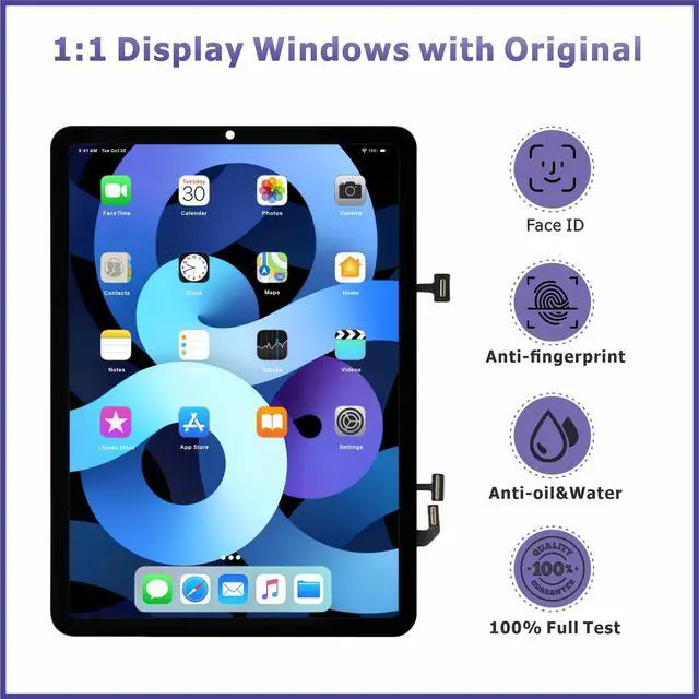 Alt view image 4 of 6 - for iPad Air 5 5th Gen (2022) Air 4 4th (2020) 10.9 LCD Screen Replacement LCD Display for A2588 A2589 A2591/ A2072 A2316 A2324 A2325 LCD Display Touch Screen Digitizer Full Assembly with Tools
