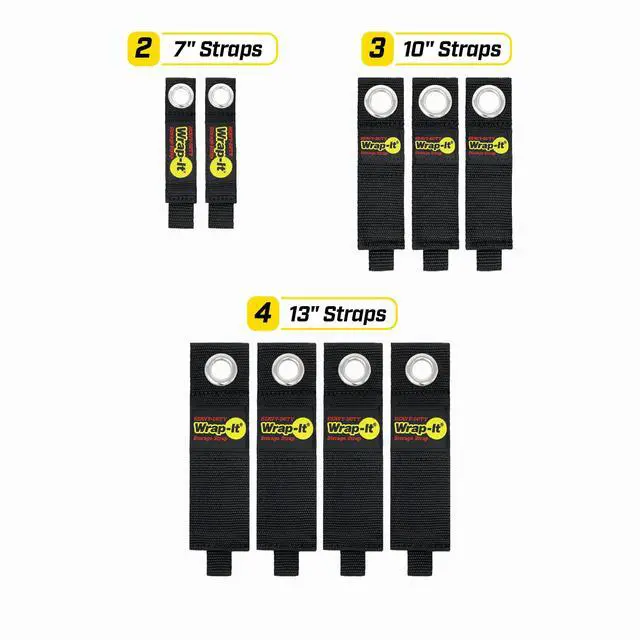 Alt view image 2 of 7 - Heavy-Duty Straps - Assorted 9-Pack | Extension Cord Hanger Cord Straps for Garage Storage and Organization