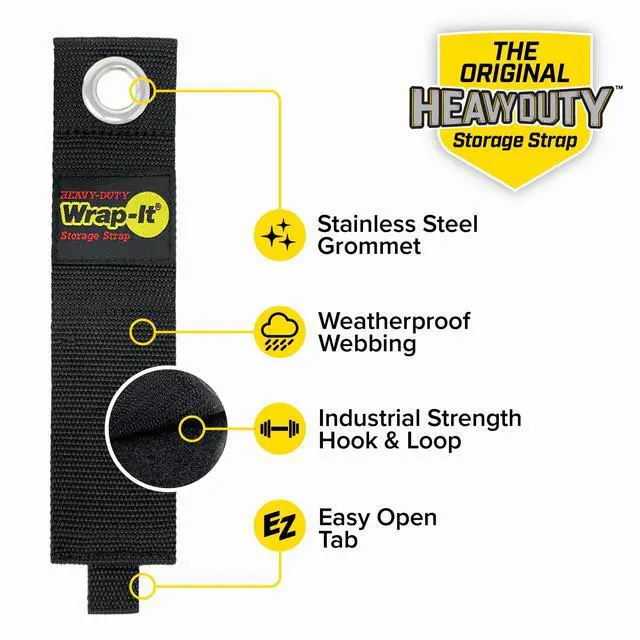 Alt view image 4 of 7 - Heavy-Duty Straps - Assorted 9-Pack | Extension Cord Hanger Cord Straps for Garage Storage and Organization