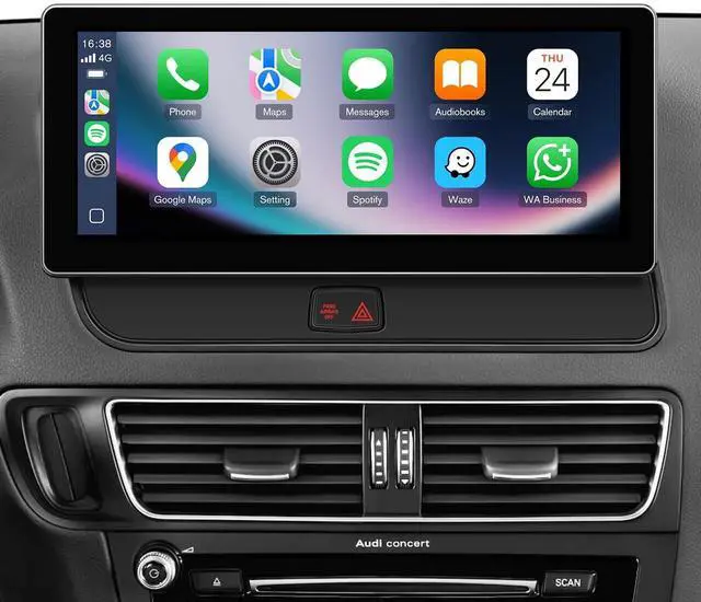 Main image of 10.25in Stereo for Audi Q5 SQ5 2009-2017 Concert Wireless CarPlay | Concert Symphony Only (No MMI), 2-Sec Fast Boot Linux, Dual OS Retain OEM Knob, 1920x720 HD, Plug & Play Luxury Upgrade