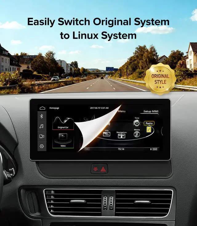 Alt view image 7 of 7 - 10.25in Stereo for Audi Q5 SQ5 2009-2017 MMI 3G Wireless CarPlay | MMI 3G Only (Multimedia), 2-Sec Fast Boot Linux, Dual OS Retain MMI Knob, 1920x720 HD, Plug & Play Luxury Cabin Upgrade