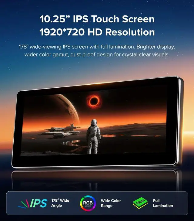 Alt view image 6 of 7 - 10.25in Stereo for Audi Q5 SQ5 2009-2017 MMI 3G Wireless CarPlay | MMI 3G Only (Multimedia), 2-Sec Fast Boot Linux, Dual OS Retain MMI Knob, 1920x720 HD, Plug & Play Luxury Cabin Upgrade