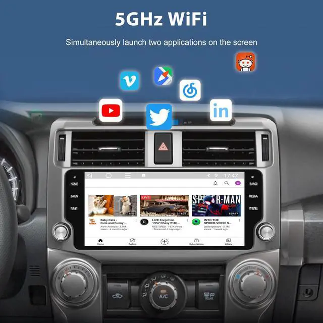 Alt view image 3 of 7 - Car Radio for Toyota 4Runner 2010-2019 8Core 64GB with CarPlay