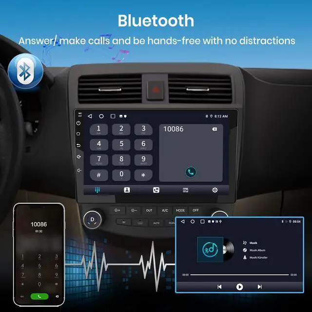 Alt view image 5 of 7 - Car Radio Stereo 64GB for Honda Accord 7th 2003 2004 2005 2006 2007