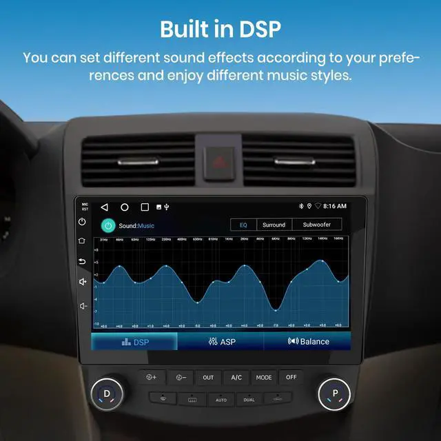 Alt view image 4 of 7 - Car Radio Stereo 64GB for Honda Accord 7th 2003 2004 2005 2006 2007