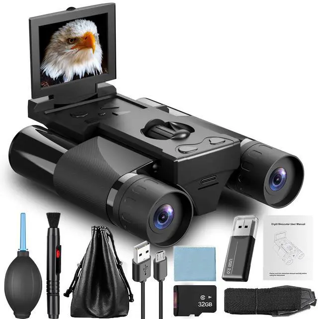 Main image of Digital Binoculars with 40MP Camera (Black) | 10x Optical & 8X Digital Zoom, 2.5K HD Video, Ideal for Bird Watching, Concerts & Outdoor Adventures