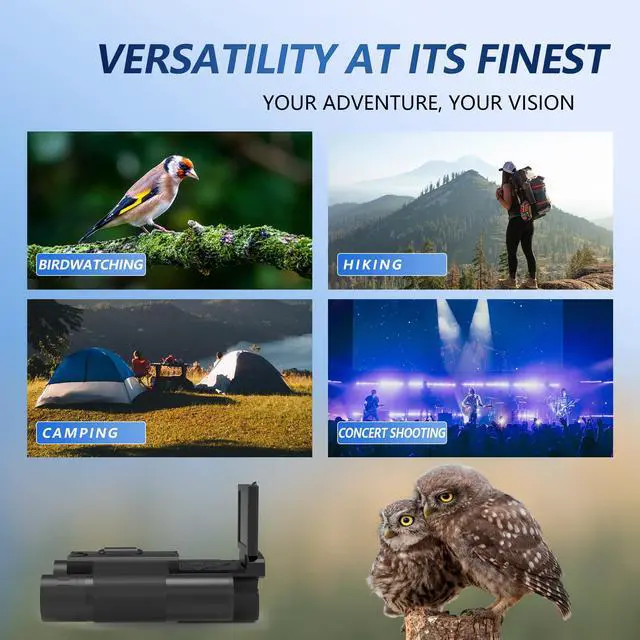 Alt view image 7 of 7 - Digital Binoculars with 40MP Camera (Black) | 10x Optical & 8X Digital Zoom, 2.5K HD Video, Ideal for Bird Watching, Concerts & Outdoor Adventures