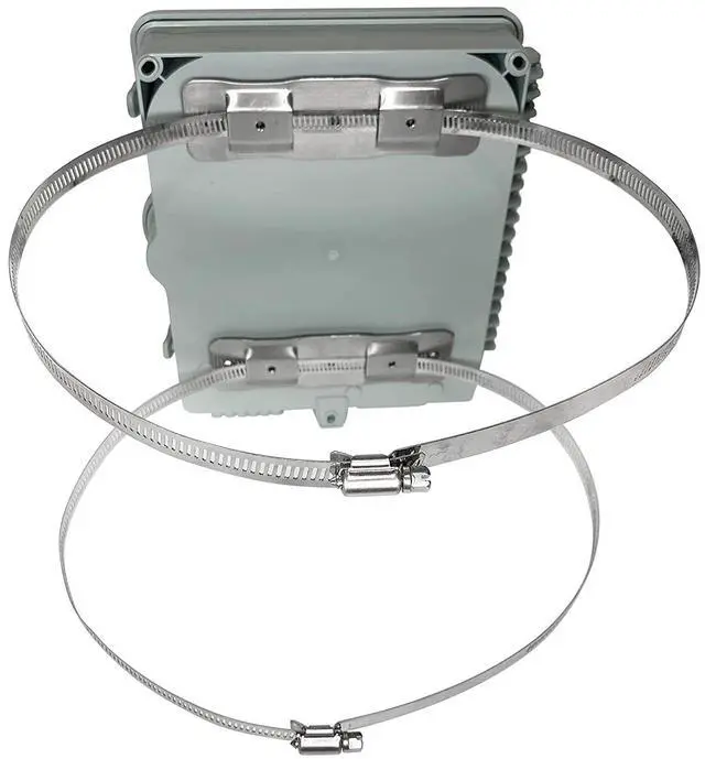 Alt view image 5 of 7 - Fiber Optic Wall Mount or Pole Mount Enclosure for Indoor or Outdoor Fiber Optic Terminations and Fusion Splice installations with Couplers. (LC APC with Pigtails)