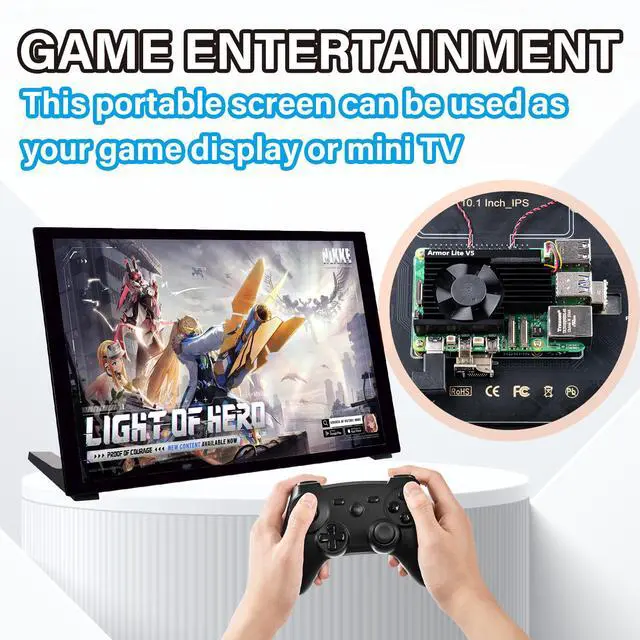 Alt view image 4 of 7 - 10.1 inch Capacitive Touchscreen for Raspberry Pi, HDMI Monitor IPS 1280X800 LCD Display with Dual-Speaker for Raspberry Pi 5/4B/3B+/3B/B+, with Mount Hole to Install Raspberry Pi Board
