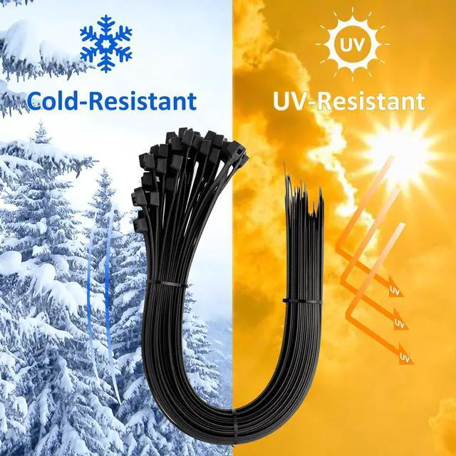 Alt view image 5 of 7 - Large Zip Ties Heavy Duty Outdoor 48 inch (25 Pack), Heavy Duty Zip Ties 250 lbs, Black