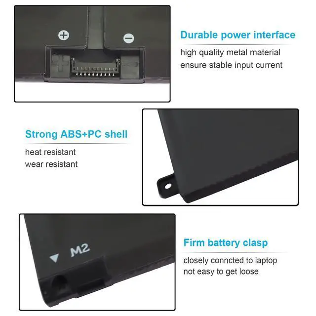 Alt view image 4 of 7 - 53Wh H5CKD 15V Battery for Dell Inspiron 7506 7405 7306 7300 7500 5406 5400 2-in-1 Silver 5502 5501 5402 5401 5505 5300 5301 5508 5509 Latitude 3410 3510 Vostro 5502 5501 5402 5401 p102f p126g 9077G