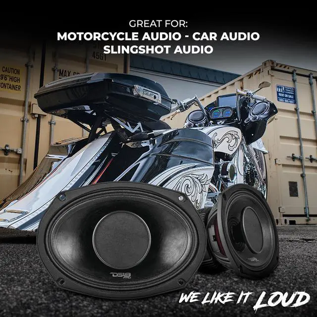 Alt view image 3 of 7 - PRO-HY69.4B 6x9 Water Resistant Hybrid Mid-Range Loudspeaker with 1" Driver 500W Max Power 4-Ohm - Midrange with Compression Driver Horn Great for Motorcycles and All Audio Applications
