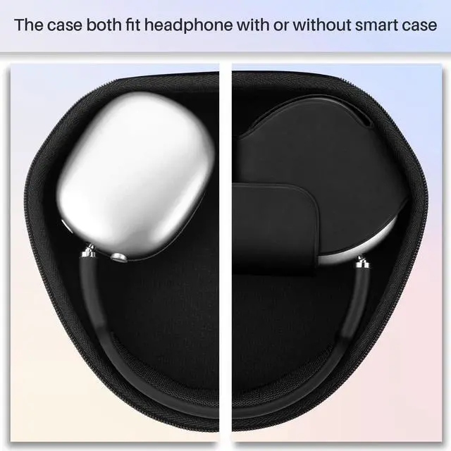 Alt view image 2 of 7 - Hard Case Compatible with Apple AirPods Max 2 / Apple AirPods Max Over-Ear Headphones (Black Case)