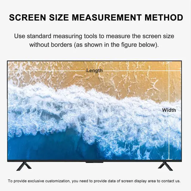 Alt view image 4 of 7 - 55-75Inch TV Screen Protector with Anti-Glare Anti-UV Coating, Frosted Matte Film to Reduce Reflections, Eye Fatigue - Indoor and Outdoor,75in1645x930mm