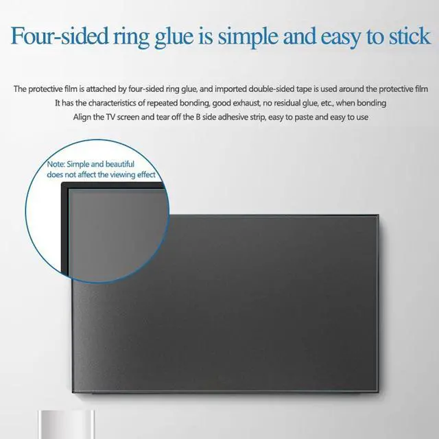 Alt view image 5 of 7 - 55-75Inch TV Screen Protector with Anti-Glare Anti-UV Coating, Frosted Matte Film to Reduce Reflections, Eye Fatigue - Indoor and Outdoor,75in1645x930mm