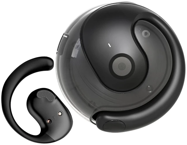 Main image of Open Ear Headphones Wireless Bluetooth 5.4, OWS Hanging Earphones Wireless Earbuds with Earhooks and Mic, IPX5 Waterproof, 48H Range, Out of Ear Earbuds for Sports Running Workout Driving(Black)