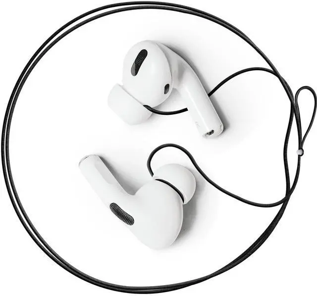 Main image of New Version of Anti-Lost Strap for Wireless in-Ear Earbuds with Ear Tips, Airpod pro Lanyard - Black (Compatible with Airpods Pro 1 2 3, Sony, Beats, Samsung, Bose)