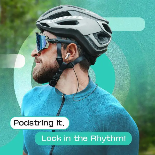 Alt view image 6 of 7 - New Version of Anti-Lost Strap for Wireless in-Ear Earbuds with Ear Tips, Airpod pro Lanyard - Black (Compatible with Airpods Pro 1 2 3, Sony, Beats, Samsung, Bose)