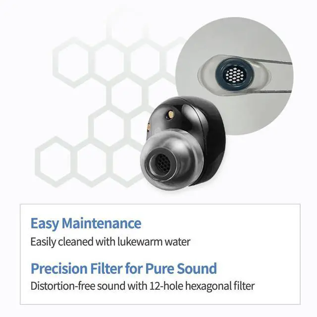 Alt view image 6 of 7 - Crystal 2 Standard Earbud Tips for Sony WF-1000XM5 & Powerbeats Pro 2 | Anti-Slip, Grippy Surface for Active Lifestyle, Hypoallergenic Silicone