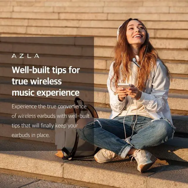 Alt view image 7 of 7 - Crystal 2 Standard Earbud Tips for Sony WF-1000XM5 & Powerbeats Pro 2 | Anti-Slip, Grippy Surface for Active Lifestyle, Hypoallergenic Silicone