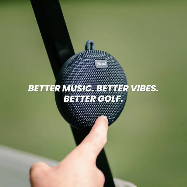 Alt view image 3 of 6 - Pinned 2.0 Dart Magnetic Bluetooth Golf Cart Speaker - Black | IPX7 waterproof, USB-C rechargeable, 10+ hour battery, Bluetooth 5.0 with carabiner, golf gifts for men