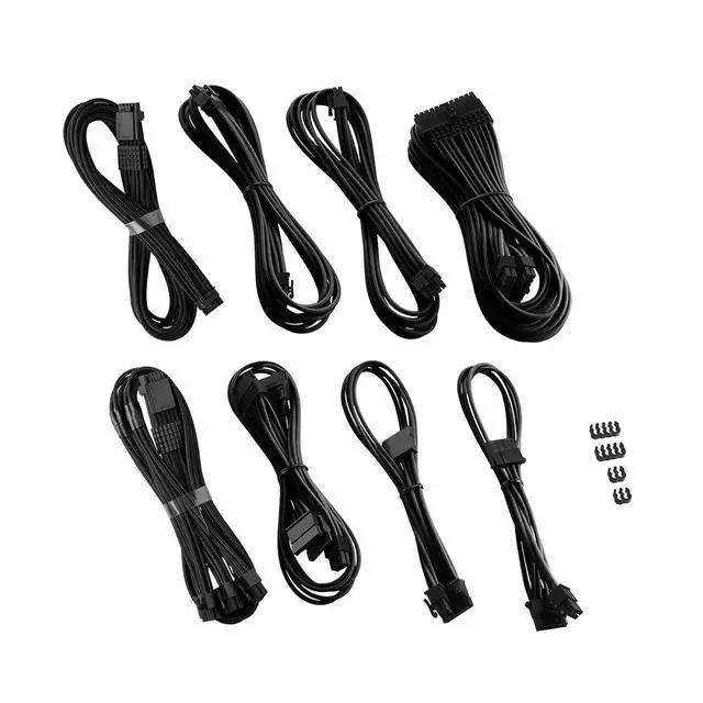Alt view image 2 of 4 - RT-Series Pro ModMesh Sleeved 12VHPWR StealthSense Dual Cable Kit for ASUS/Seasonic/Phanteks (Black)