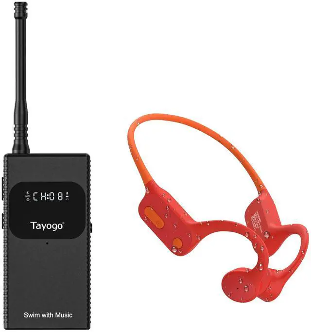 Main image of Swimming Headphones Bone Conduction Open Ear Swim with Your Stream APP | IPX8 Waterproof, Bluetooth 5.4, FM Radio, No Need to Download Music, Support Spotify, Waterproof Mic, Open-Ear Design