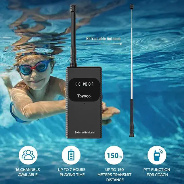 Alt view image 5 of 7 - Swimming Headphones Bone Conduction Open Ear Swim with Your Stream APP | IPX8 Waterproof, Bluetooth 5.4, FM Radio, No Need to Download Music, Support Spotify, Waterproof Mic, Open-Ear Design