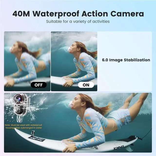 Alt view image 4 of 7 - 4K Mini Body Camera,Wearable Magnetic Thumb Action Camera,6-Axis Stabilized Portable POV Cam,40M Waterproof Camera,with Motorcycle Helmet/Cycling Mounting Accessories (Supports 256GB TF Card)