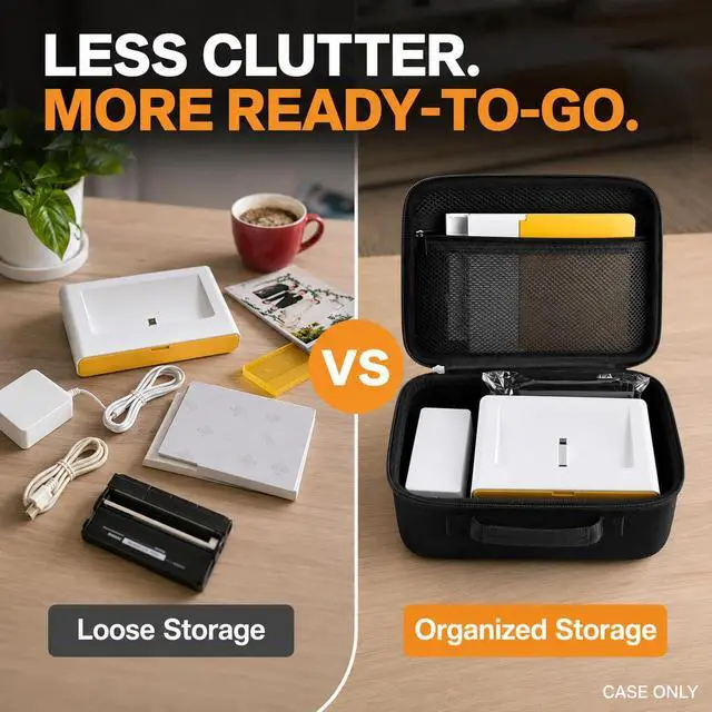 Alt view image 3 of 7 - Hard Case for Kodak Dock Plus for Liene M100 4x6 Instant Photo Printer | Travel Storage Organizer Box, Large Capacity for KODAK Dock Plus 4PASS Photo Paper, Ink Cartridges, Accessories(Bag only)