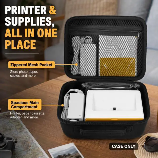 Alt view image 4 of 7 - Hard Case for Kodak Dock Plus for Liene M100 4x6 Instant Photo Printer | Travel Storage Organizer Box, Large Capacity for KODAK Dock Plus 4PASS Photo Paper, Ink Cartridges, Accessories(Bag only)