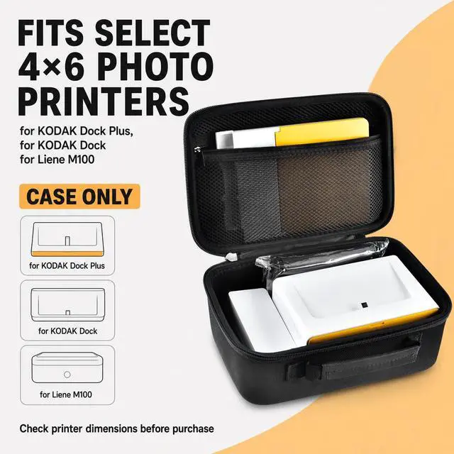 Alt view image 2 of 7 - Hard Case for Kodak Dock Plus for Liene M100 4x6 Instant Photo Printer | Travel Storage Organizer Box, Large Capacity for KODAK Dock Plus 4PASS Photo Paper, Ink Cartridges, Accessories(Bag only)