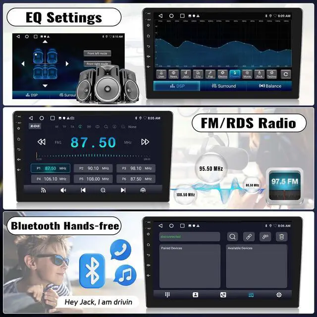 Alt view image 4 of 7 - Android 15 4Core+64G Car Stereo Radio for Dodge Grand Caravan 2011-2020 Chrysler Town & Country 2012-2016 with Wireless Carplay Android Auto,9 Touchscreen Bluetooth 16EQ WiFi+GPS 26-UI AHD Cam+Canbus
