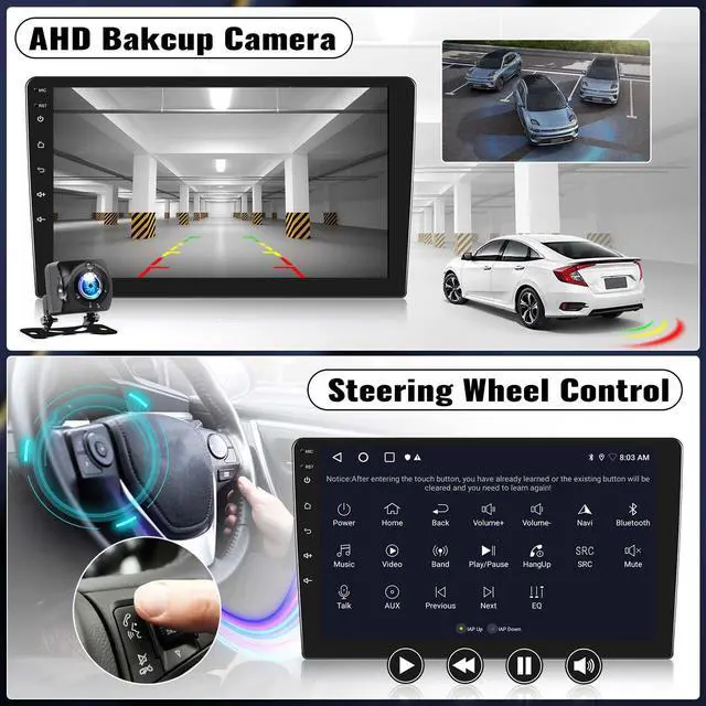 Alt view image 7 of 7 - Android 15 4Core+64G Car Stereo Radio for Dodge Grand Caravan 2011-2020 Chrysler Town & Country 2012-2016 with Wireless Carplay Android Auto,9 Touchscreen Bluetooth 16EQ WiFi+GPS 26-UI AHD Cam+Canbus