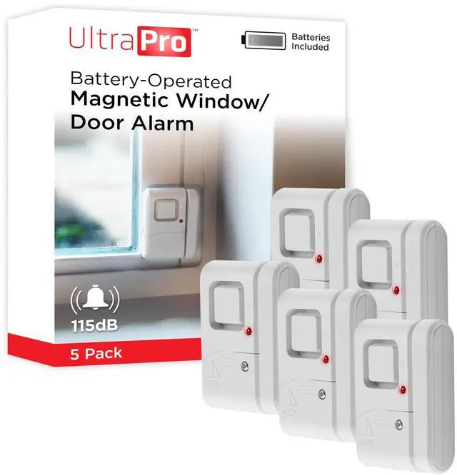 Main image of Personal Security Window and Door Alarm, 5 Pack, Wireless Chime | DIY Protection, Burglar Alert, Easy Installation, Home Security, Ideal for Home, Garage, Apartment, White, 45987
