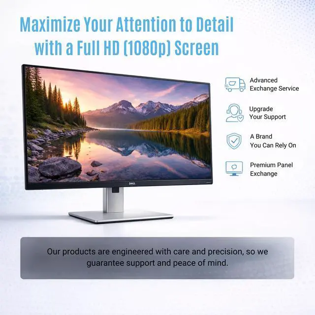 Alt view image 6 of 7 - Dell Pro P2725H Plus 27" FHD Monitor with HDMI, DisplayPort & USB Cables | Anti-Glare IPS 27" FHD Monitor, Tilt/Swivel/Pivot/Height Adjustable, ComfortView Plus, Flicker-Free, 4-Port USB Hub Included