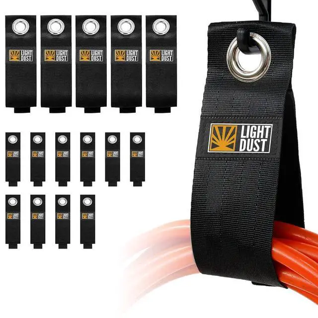 Main image of 15PCS Heavy Duty Storage Straps - Garage Organization Tool Organizers and Fastening Straps - Cord Wrap Keeper, Cable Straps for Cords, Hoses, Rope, RV, Boat, and Garage Storage