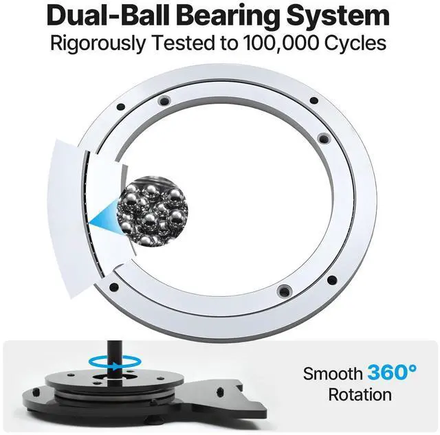 Alt view image 3 of 7 - Rotating Aluminum Cable Caddy for Wire & Cable Reels,Supports up to 220 lbs | Heavy-Duty Aluminum Cable Caddy With Dual Ball Bearing Rotation, Supports Vertical And Horizontal Use, Quick Install
