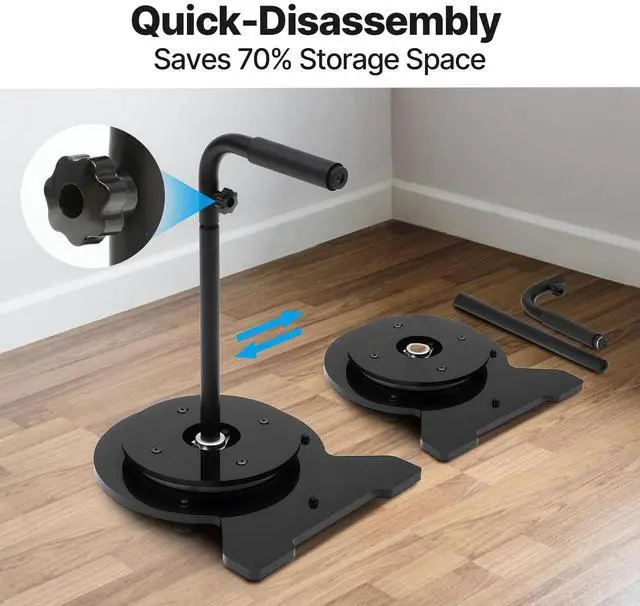 Alt view image 4 of 7 - Rotating Aluminum Cable Caddy for Wire & Cable Reels,Supports up to 220 lbs | Heavy-Duty Aluminum Cable Caddy With Dual Ball Bearing Rotation, Supports Vertical And Horizontal Use, Quick Install