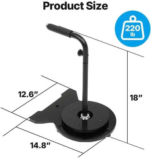Alt view image 7 of 7 - Rotating Aluminum Cable Caddy for Wire & Cable Reels,Supports up to 220 lbs | Heavy-Duty Aluminum Cable Caddy With Dual Ball Bearing Rotation, Supports Vertical And Horizontal Use, Quick Install