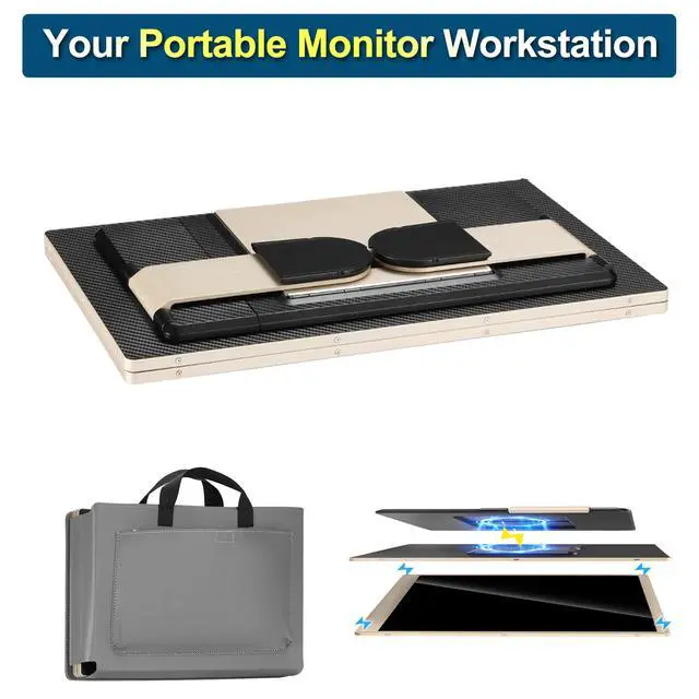 Alt view image 6 of 6 - 15.6" FHD 1080P Laptop Screen Extender Portable for 12-17" Laptops | Triple Screen Extender Monitor USB-C/HDMI Plug-Play for Windows, Mac,15.6" Detached Dual Portable Monitor for Laptop