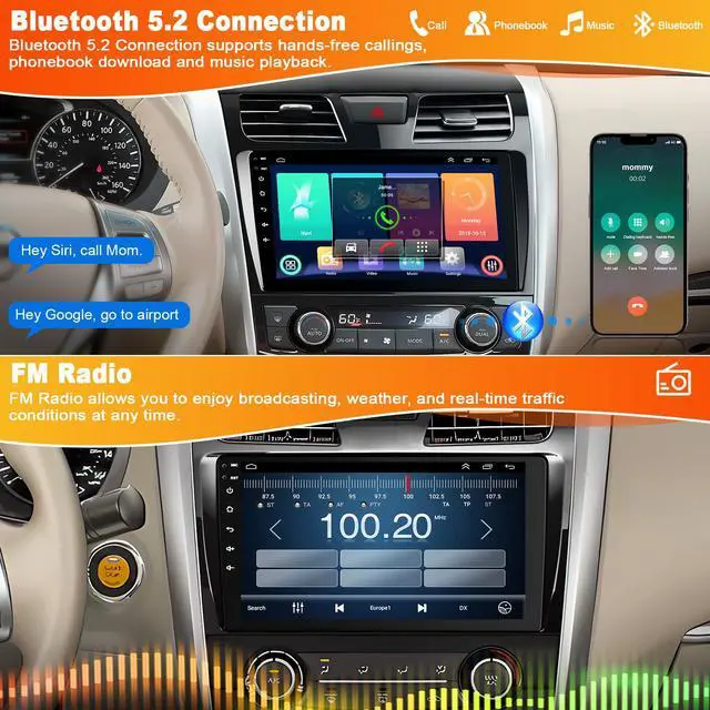 Alt view image 6 of 7 - 8Core 4GB+64GB Car Radio for Nissan Altima 2013-2019 GPS Navigation | 10 Inch IPS Touch Screen Altima Car Stereo with Wireless Carplay/Android Auto, DSP, Bluetooth, FM Radio+ Backup Camera