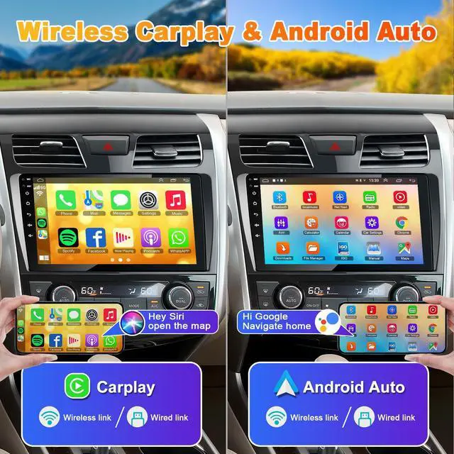 Alt view image 3 of 7 - 8Core 4GB+64GB Car Radio for Nissan Altima 2013-2019 GPS Navigation | 10 Inch IPS Touch Screen Altima Car Stereo with Wireless Carplay/Android Auto, DSP, Bluetooth, FM Radio+ Backup Camera